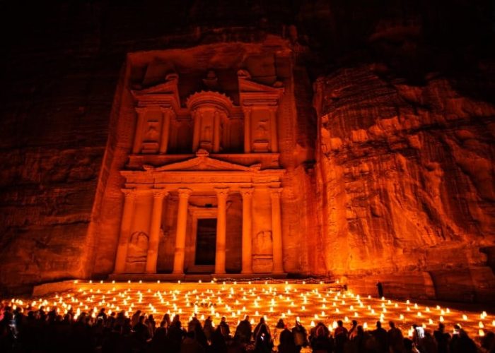 Petra at night