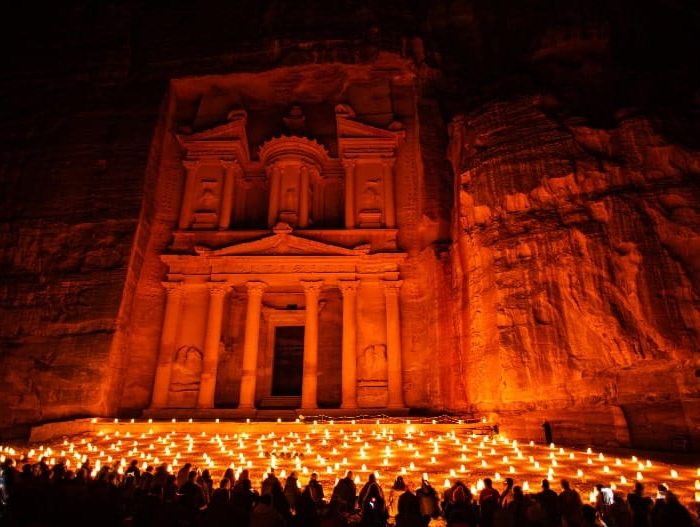 Petra at night