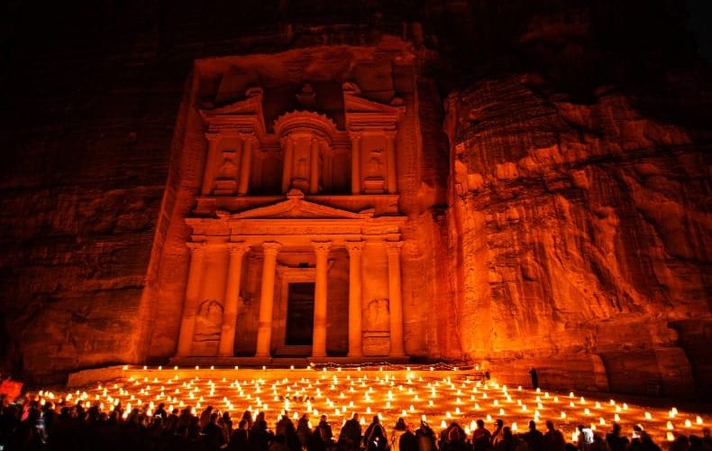 Petra at night