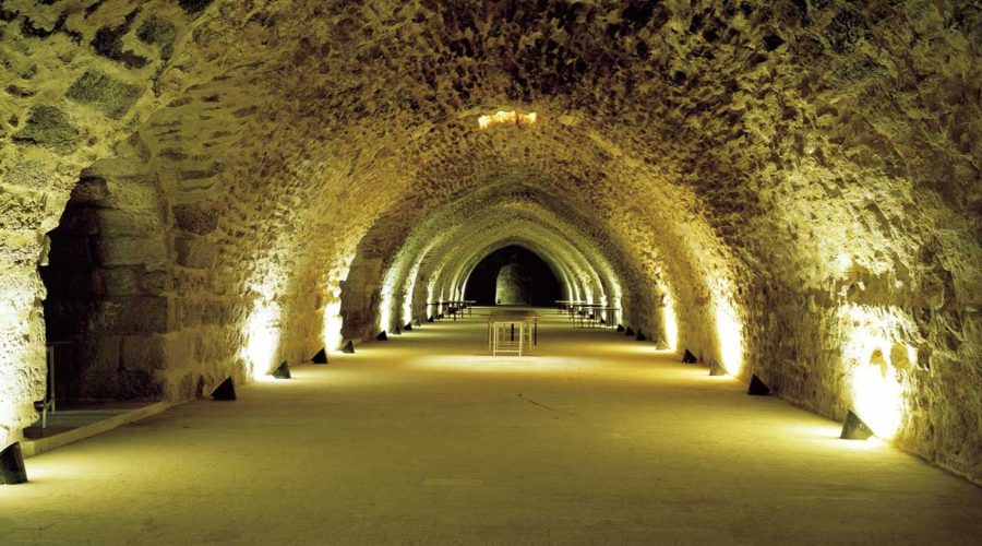 inside Al-Karak Castle in Jordan
